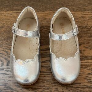 L’Amour Silver Kids Mary Jane Shoes